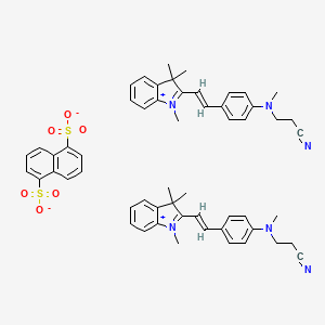 3-[N-methyl-4-[(E)-2-(1,3,3-trimethylindol-1-ium-2-yl)ethenyl]anilino]propanenitrile;naphthalene-1,5-disulfonate