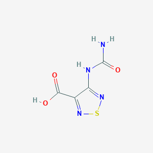 molecular formula C4H4N4O3S B13763105 4-(Carbamoylamino)-1,2,5-thiadiazole-3-carboxylic acid CAS No. 7501-16-8