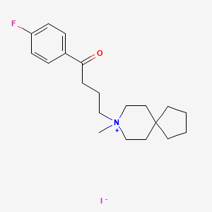 molecular formula C20H29FINO B13763112 8-(3-(p-Fluorobenzoyl)propyl)-8-methyl-8-azoniaspiro(4.5)decane iodide CAS No. 1096-06-6