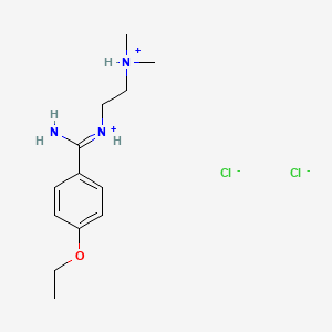 molecular formula C13H23Cl2N3O B13763117 N-(2-Dimethylaminoethyl)-4-ethoxybenzamidine dihydrochloride CAS No. 66902-35-0