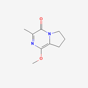 molecular formula C9H12N2O2 B13763123 1-Methoxy-3-methyl-7,8-dihydropyrrolo[1,2-a]pyrazin-4(6H)-one CAS No. 517904-12-0