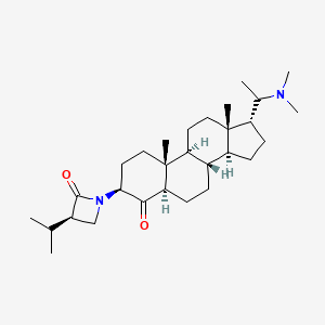 2-Azetidinone, 1-(20-alpha-(dimethylamino)-4-oxo-5-alpha-pregnan-3-beta-yl)-3-isopropyl-, (3R)-