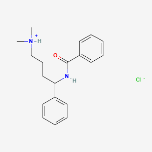 molecular formula C19H25ClN2O B13763170 1-Dimethylamino-4-phenyl-4-benzoylaminobutane hydrochloride CAS No. 51209-36-0