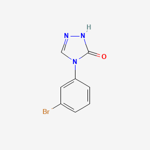 molecular formula C8H6BrN3O B1376319 4-(3-bromophenyl)-2,4-dihydro-3H-1,2,4-triazol-3-one CAS No. 1007578-99-5
