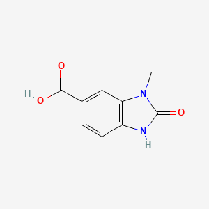 molecular formula C9H8N2O3 B1376320 3-methyl-2-oxo-2,3-dihydro-1H-1,3-benzodiazole-5-carboxylic acid CAS No. 863564-77-6