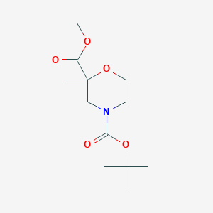 molecular formula C12H21NO5 B1376326 4-Boc-2-甲基吗啉-2-羧酸甲酯 CAS No. 1269755-24-9
