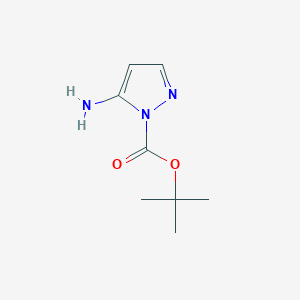 molecular formula C8H13N3O2 B1376330 叔丁基 5-氨基-1H-吡唑-1-羧酸酯 CAS No. 1003011-02-6