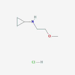 molecular formula C6H14ClNO B1376341 N-(2-甲氧基乙基)环丙胺盐酸盐 CAS No. 1116589-38-8