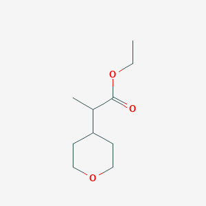 molecular formula C10H18O3 B1376348 Ethyl 2-(oxan-4-yl)propanoate CAS No. 920297-27-4