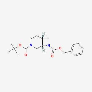 molecular formula C19H26N2O4 B1376350 Cis-8-Benzyl 3-Tert-Butyl 3,8-Diazabicyclo[4.2.0]Octane-3,8-Dicarboxylate CAS No. 1293940-93-8