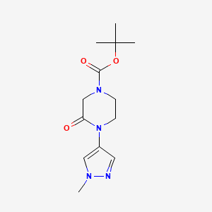 molecular formula C13H20N4O3 B1376356 tert-butyl 4-(1-methyl-1H-pyrazol-4-yl)-3-oxopiperazine-1-carboxylate CAS No. 1309081-43-3