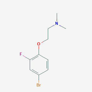 molecular formula C10H13BrFNO B1376361 2-(4-bromo-2-fluorophenoxy)-N,N-dimethylethanamine CAS No. 944279-21-4