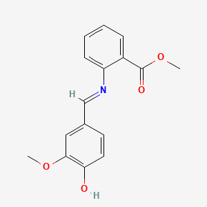 Methyl 2-[[(4-hydroxy-3-methoxyphenyl)methylene]amino]benzoate