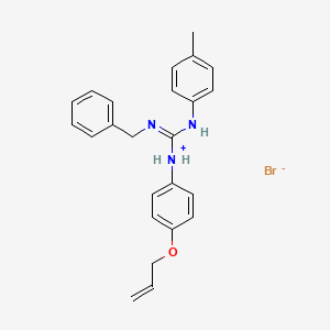 molecular formula C24H26BrN3O B13763654 1-(p-Allyloxyphenyl)-3-benzyl-2-(p-tolyl)guanidine hydrobromide CAS No. 69415-38-9