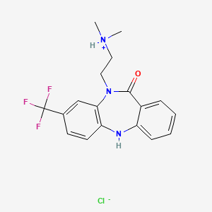 5H-Dibenzo(b,e)(1,4)diazepin-11-one, 10,11-dihydro-10-(2-(dimethylamino)ethyl)-8-trifluoromethyl-, hydrochloride