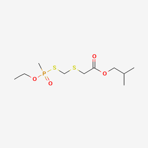 Acetic acid, 2-(mercaptomethylthio)-, isobutyl ester, S-ester with O-ethyl methylphosphonothioate