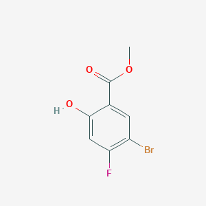 molecular formula C8H6BrFO3 B1376369 Methyl 5-bromo-4-fluoro-2-hydroxybenzoate CAS No. 4133-72-6