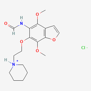 Formamide, N-(4,7-dimethoxy-6-(2-piperidinoethoxy)-5-benzofuranyl)-, hydrochloride