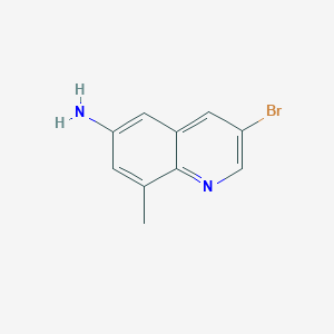 molecular formula C10H9BrN2 B1376370 3-溴-8-甲基喹啉-6-胺 CAS No. 858467-31-9