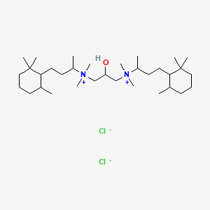 Ammonium, (2-hydroxytrimethylene)bis(1-methyl-3-(2,2,6-trimethylcyclohexyl)propyl)bis(dimethyl-, dichloride, dihydrate