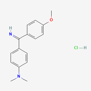 4-(4-methoxybenzenecarboximidoyl)-N,N-dimethylaniline;hydrochloride