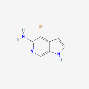 molecular formula C7H6BrN3 B1376373 4-溴-1H-吡咯并[2,3-c]吡啶-5-胺 CAS No. 1332837-64-5
