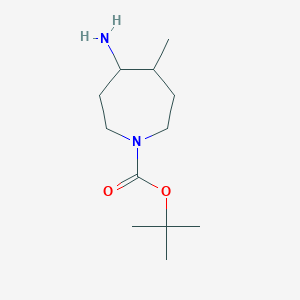 molecular formula C12H24N2O2 B1376374 Tert-butyl 4-amino-5-methylazepane-1-carboxylate CAS No. 1228453-28-8