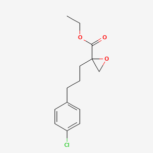 molecular formula C14H17ClO3 B13763742 Ethyl 2-(3-(4-chlorophenyl)propyl)oxirane-2-carboxylate CAS No. 78573-33-8