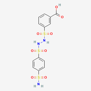 Benzoic acid, 4-((2-((4-(aminosulfonyl)phenyl)sulfonyl)hydrazino)sulfonyl)-