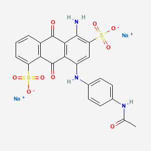 1,6-Anthracenedisulfonic acid, 8-[[4-(acetylamino)phenyl]amino]-5-amino-9,10-dihydro-9,10-dioxo-, disodium salt