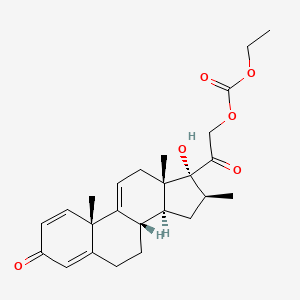 17-Hydroxy-16beta-methylpregna-1,4,9(11)-triene-3,20-dione 21-(ethylcarbonate)