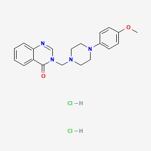 4(3H)-Quinazolinone, 3-(4-(p-methoxyphenyl)-1-piperazinylmethyl)-, dihydrochloride