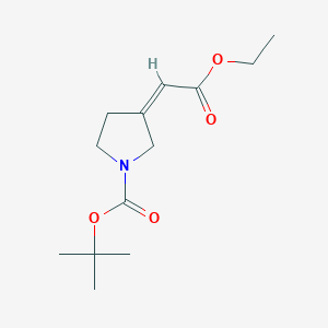 molecular formula C13H21NO4 B1376382 1-Boc-3-(2-ethoxy-2-oxoethylidene)pyrrolidine CAS No. 664364-28-7