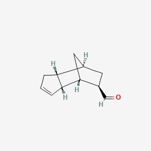 molecular formula C11H14O B13763822 4,7-Methano-1H-indene-5-carboxaldehyde, 3a,4,5,6,7,7a-hexahydro-, (3aR,4S,5R,7S,7aR)-rel- CAS No. 59691-23-5