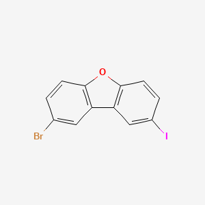 molecular formula C12H6BrIO B1376384 2-Bromo-8-iododibenzofuran CAS No. 916435-41-1