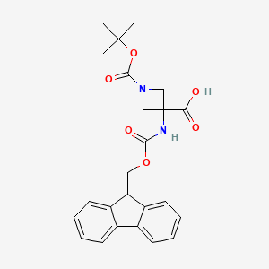 1-[(tert-butoxy)carbonyl]-3-({[(9H-fluoren-9-yl)methoxy]carbonyl}amino)azetidine-3-carboxylic acid