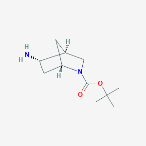 molecular formula C11H20N2O2 B1376388 (1S,4S,5S)-Tert-Butyl 5-Amino-2-Azabicyclo[2.2.1]Heptane-2-Carboxylate CAS No. 793650-60-9