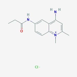 4-Amino-1,2-dimethyl-6-propanamidoquinolin-1-ium chloride