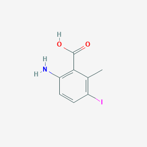 molecular formula C8H8INO2 B1376393 6-Amino-3-iodo-2-methyl-benzoic acid CAS No. 1345444-50-9