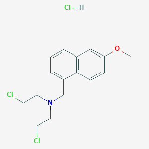 2-chloro-N-(2-chloroethyl)-N-[(6-methoxynaphthalen-1-yl)methyl]ethanamine;hydrochloride