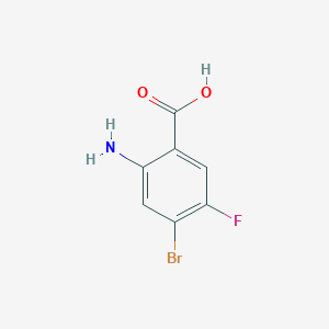 molecular formula C7H5BrFNO2 B1376395 2-氨基-4-溴-5-氟苯甲酸 CAS No. 1374208-42-0