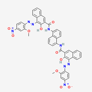 molecular formula C46H32N8O10 B13763961 N,N'-Naphthalene-1,5-diylbis[3-hydroxy-4-[(2-methoxy-4-nitrophenyl)azo]naphthalene-2-carboxamide] CAS No. 68516-74-5