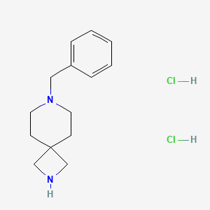molecular formula C14H22Cl2N2 B1376401 7-苄基-2,7-二氮杂螺[3.5]壬烷二盐酸盐 CAS No. 1334536-89-8