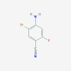 molecular formula C7H4BrFN2 B1376404 4-Amino-5-bromo-2-fluorobenzonitrile CAS No. 1934940-89-2