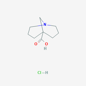 molecular formula C9H16ClNO2 B1376406 1-Azabicyclo[3.3.1]nonane-5-carboxylic acid hydrochloride CAS No. 119102-92-0