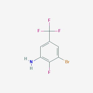 molecular formula C7H4BrF4N B1376408 3-Bromo-2-fluoro-5-(trifluoromethyl)aniline CAS No. 1262198-06-0
