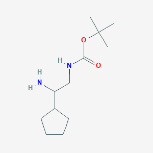 molecular formula C12H24N2O2 B1376409 叔丁基 N-(2-氨基-2-环戊基乙基)氨基甲酸酯 CAS No. 1270369-63-5