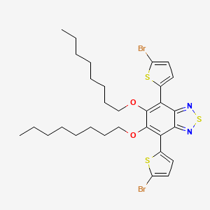 molecular formula C30H38Br2N2O2S3 B1376410 4,7-Bis(5-bromothiophen-2-yl)-5,6-bis(octyloxy)benzo[c][1,2,5]thiadiazole CAS No. 1192352-10-5