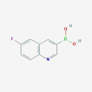 molecular formula C9H7BFNO2 B1376412 (6-氟喹啉-3-基)硼酸 CAS No. 1264511-20-7