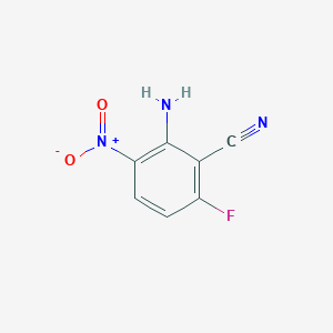 molecular formula C7H4FN3O2 B1376413 2-Amino-6-fluoro-3-nitrobenzonitrile CAS No. 1378862-33-9